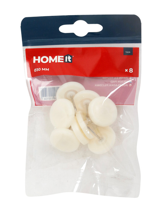 Möbeltass m/spik Vit Ø30 mm 8-pack Home>it